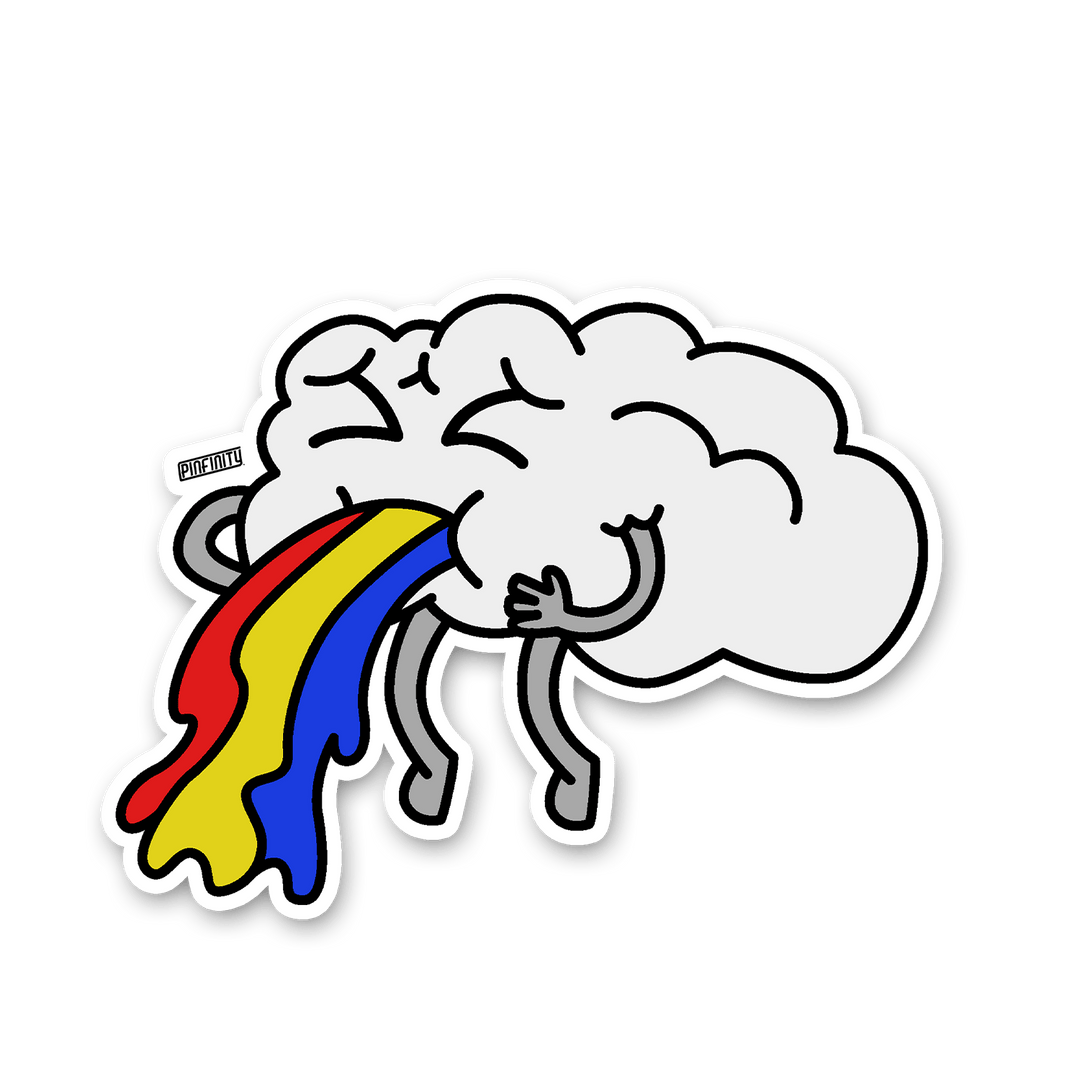 Fair Weather Friends - Cloudy (Rainbow) Sticker - Pinfinity - Augmented Reality Collectible Pins