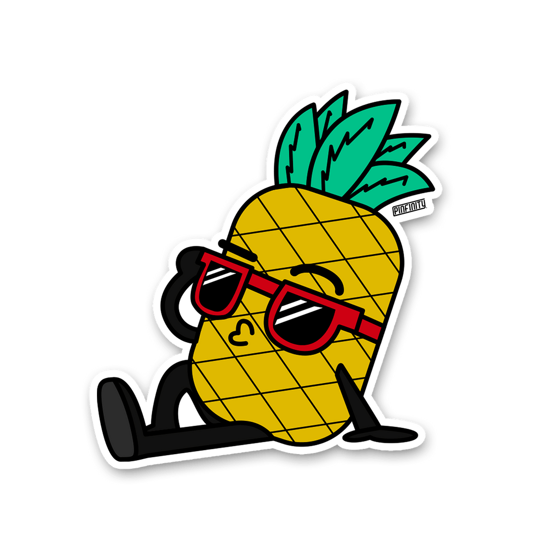 Tropicool Pineapple AR Sticker - Pinfinity - Augmented Reality Collectible Pins