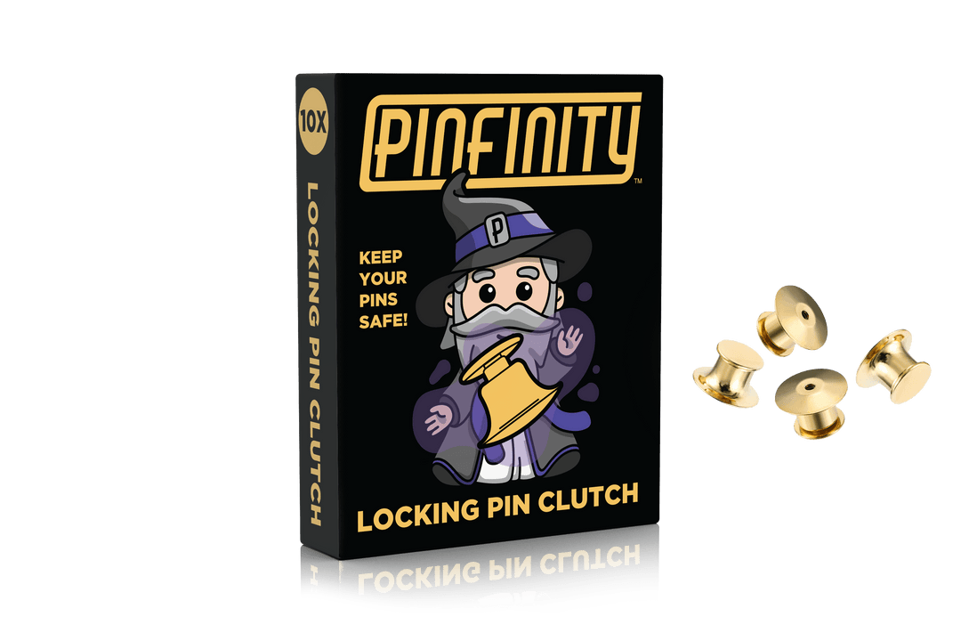 10x Gold Premium Locking Pin Backs - Pinfinity - Augmented Reality Collectible Pins