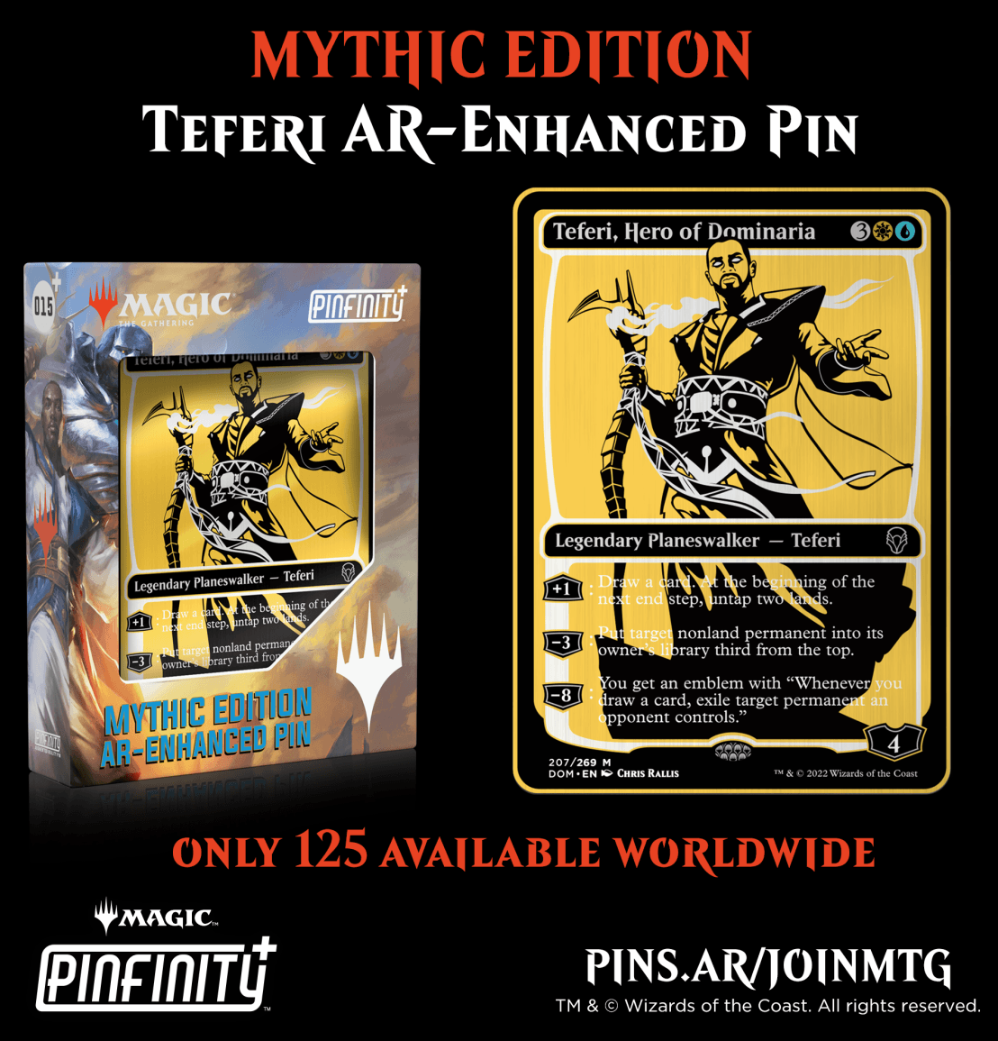 Exclusive Mythic Edition Teferi Pin Launch! - Pinfinity - Augmented Reality Collectible Pins