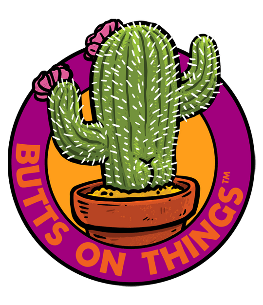 Butts on Things - Cactus Butt AR Pin - Pinfinity - Augmented Reality Collectible Pins