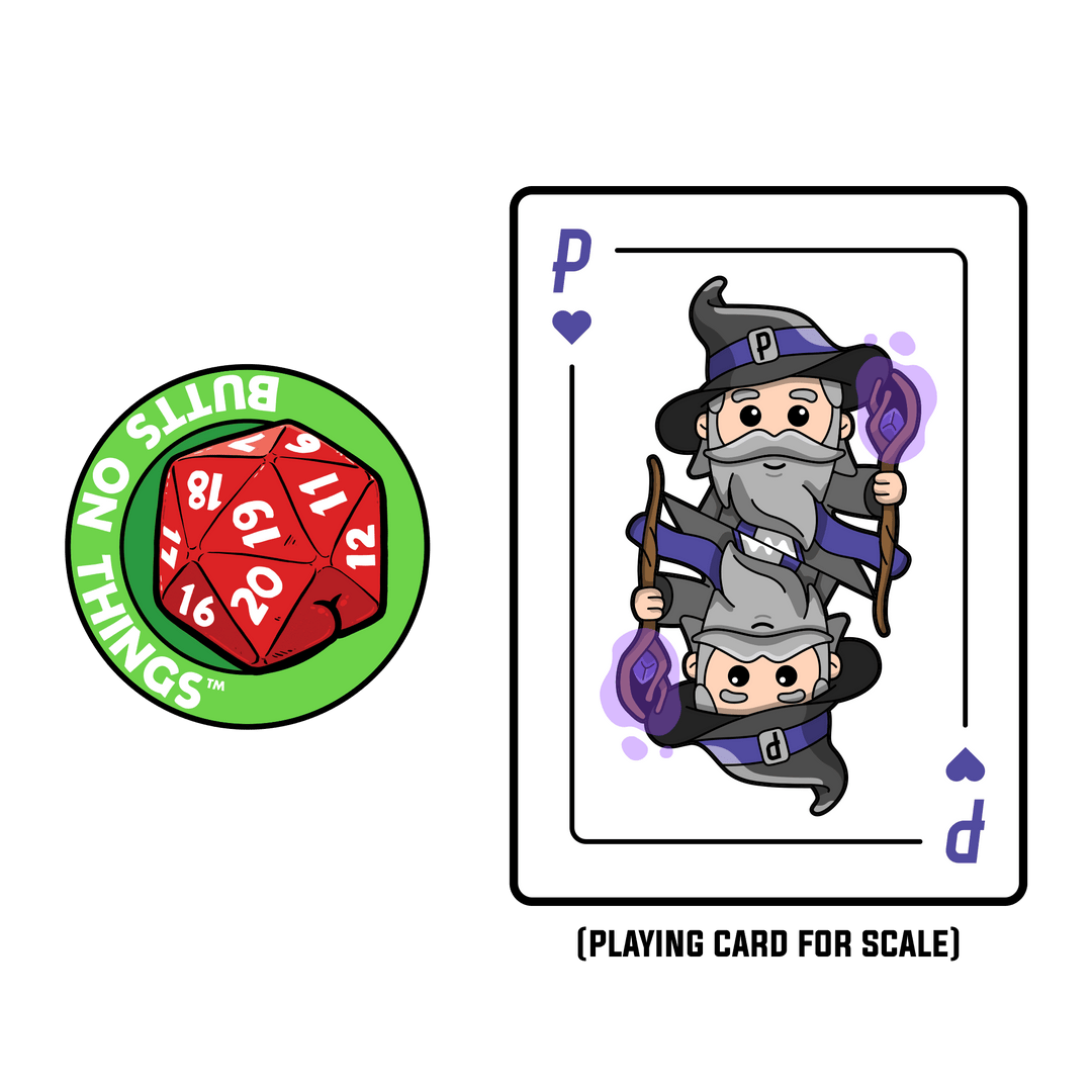 Butts on Things - D20 Dice Butt AR Pin - Pinfinity - Augmented Reality Collectible Pins