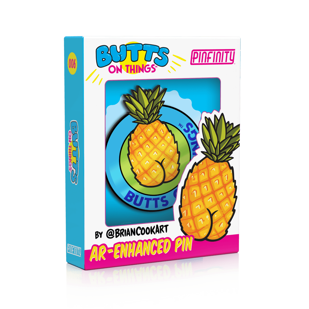Butts on Things - Pineapple Butt AR Pin - Pinfinity - Augmented Reality Collectible Pins