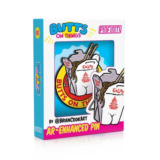 Butts on Things - Takeout Noodles Butt AR Pin - Pinfinity - Augmented Reality Collectible Pins