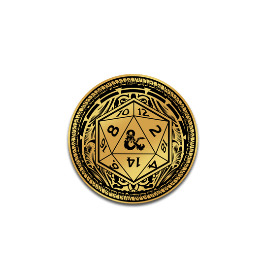 Dungeons & Dragons - D20 Black & Gold - Pinfinity - Augmented Reality Collectible Pins