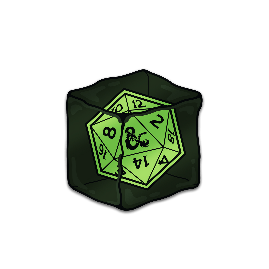 Dungeons & Dragons - Gelatinous Cube (Glow in the Dark!) - Pinfinity - Augmented Reality Collectible Pins