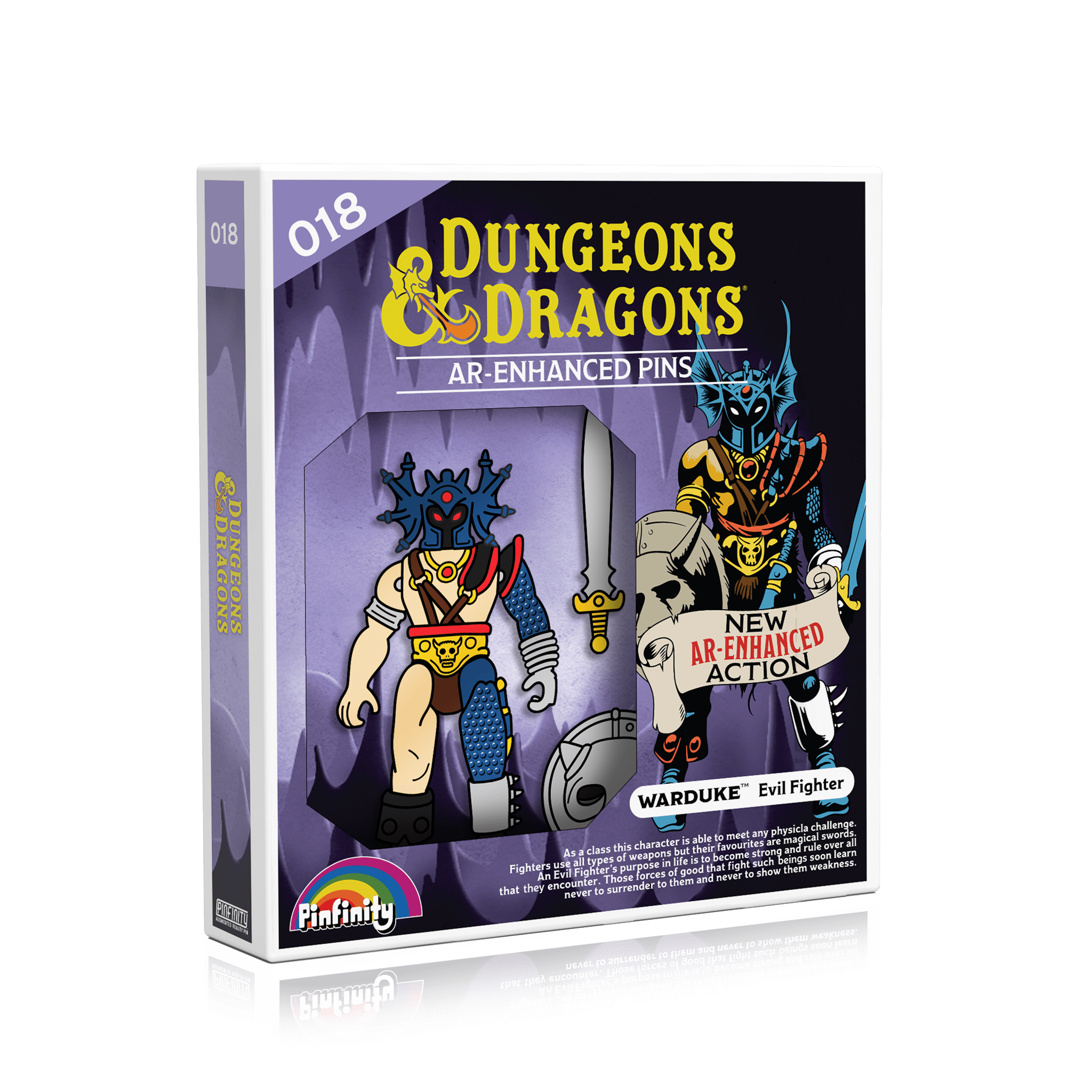 Dungeons & Dragons - Warduke Retro Toy AR Pin - Pinfinity - Augmented Reality Collectible Pins