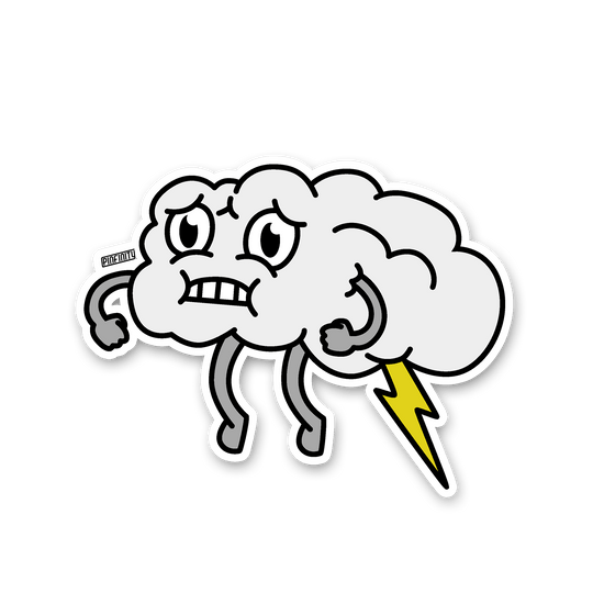 Fair Weather Friends - Cloudy (Lightning) Sticker - Pinfinity - Augmented Reality Collectible Pins