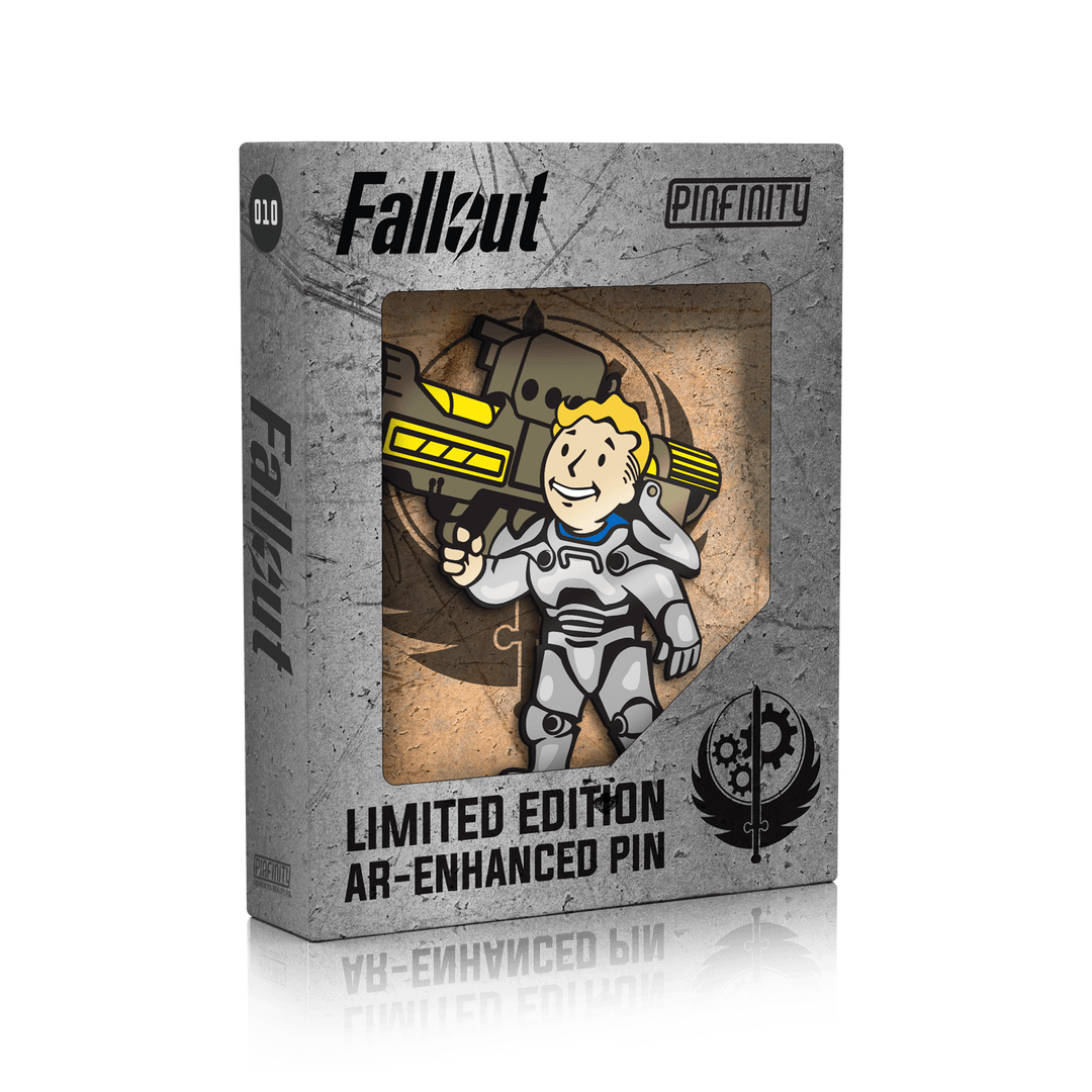 Fallout Vault Boy in Power Armor AR Pin - Pinfinity - Augmented Reality Collectible Pins