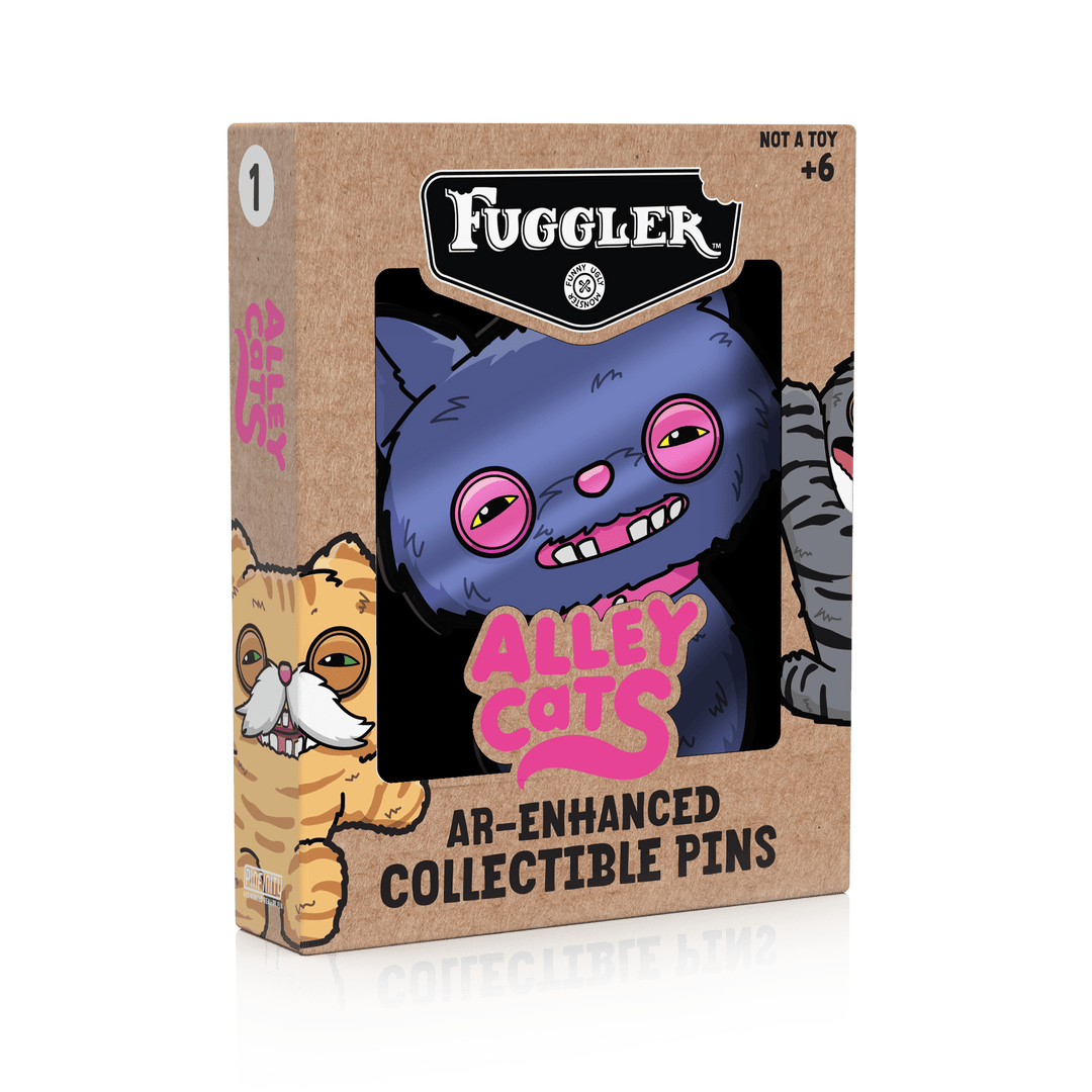 Fuggler - Alley Cats Cheezee (Blue) AR Pin - Pinfinity - Augmented Reality Collectible Pins