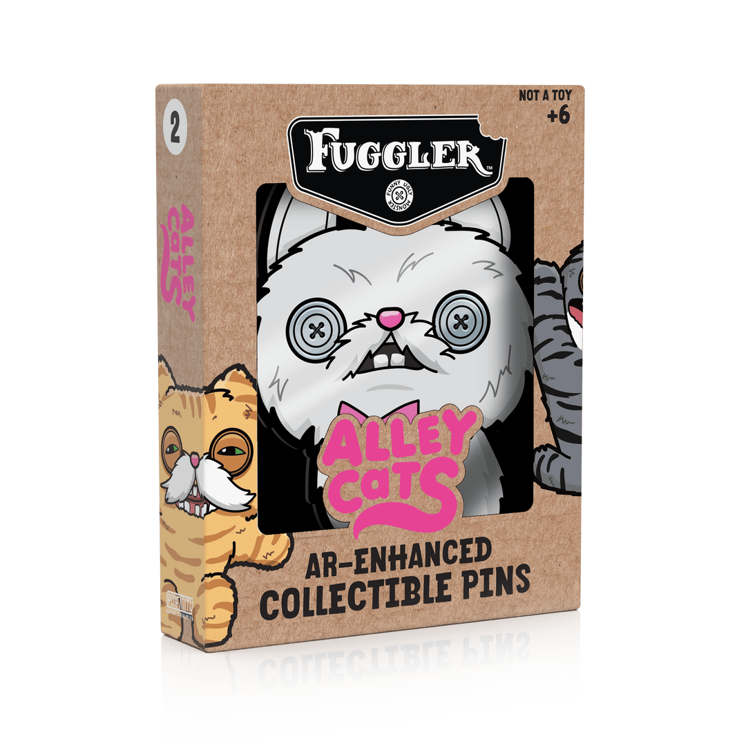 Fuggler - Alley Cats Cheezee (Cream) AR Pin - Pinfinity - Augmented Reality Collectible Pins