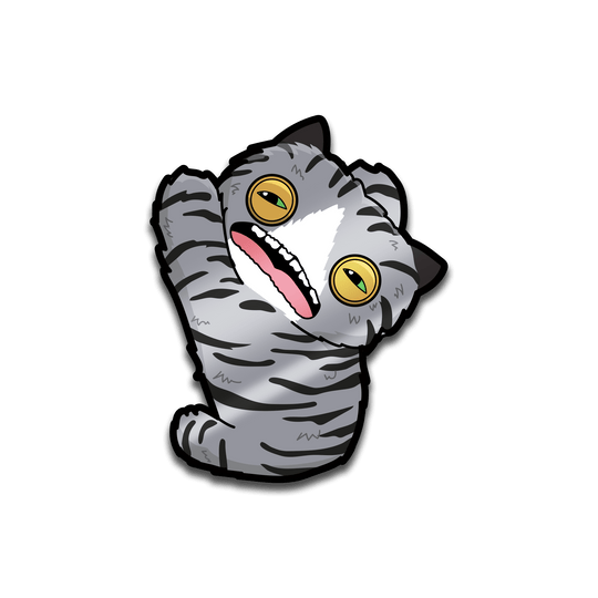 Fuggler - Alley Cats Wide-Eyed Cat AR Pin - Pinfinity - Augmented Reality Collectible Pins