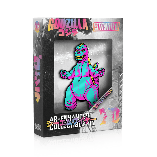 Godzilla Showa Era CMYK Edition AR Pin - Pinfinity - Augmented Reality Collectible Pins
