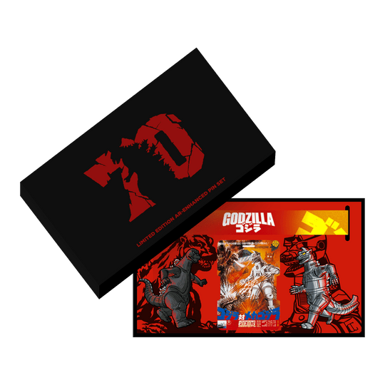 Godzilla VS Mechagodzilla Pin and Lanyard Set (Showa Era) - Pinfinity - Augmented Reality Collectible Pins