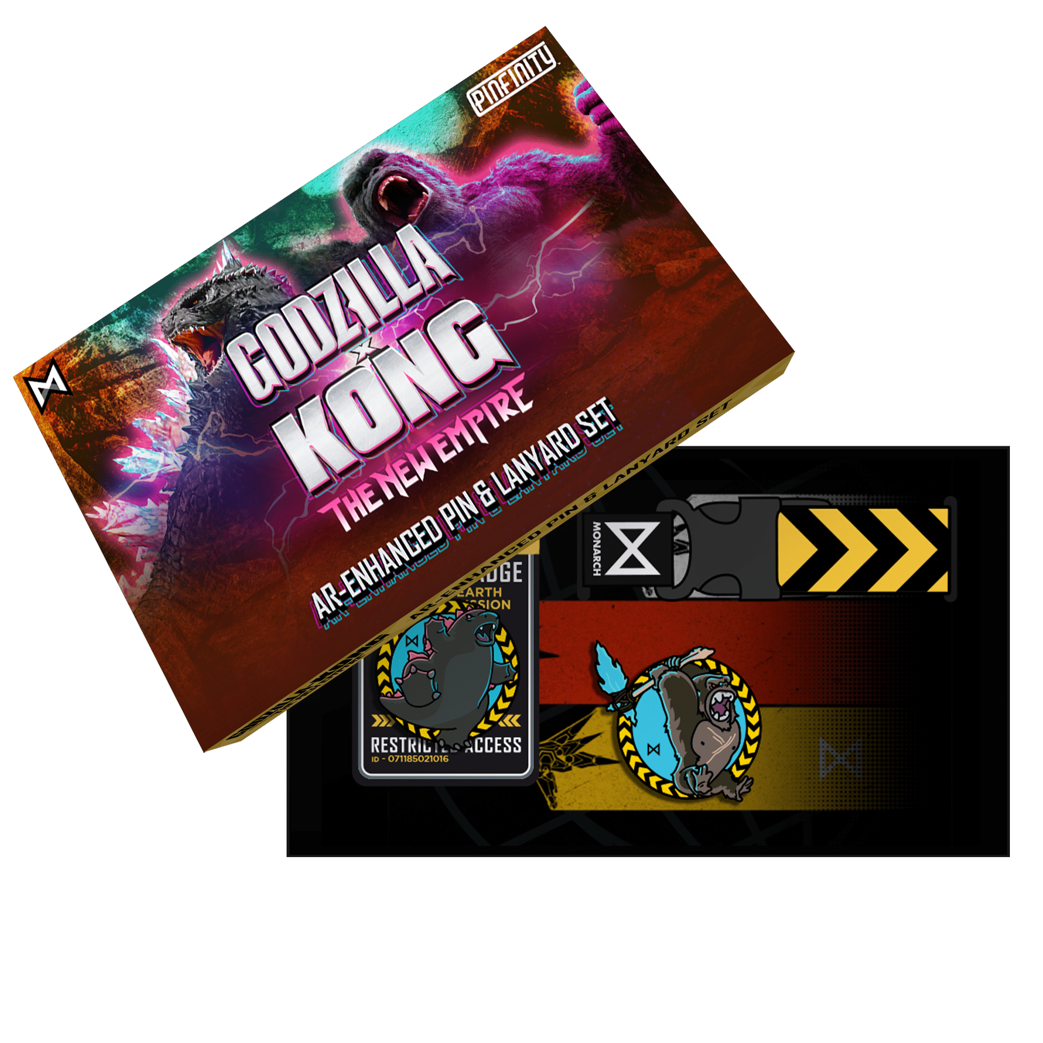 Godzilla X Kong: The New Empire AR Pin and Lanyard Set – Pinfinity ...