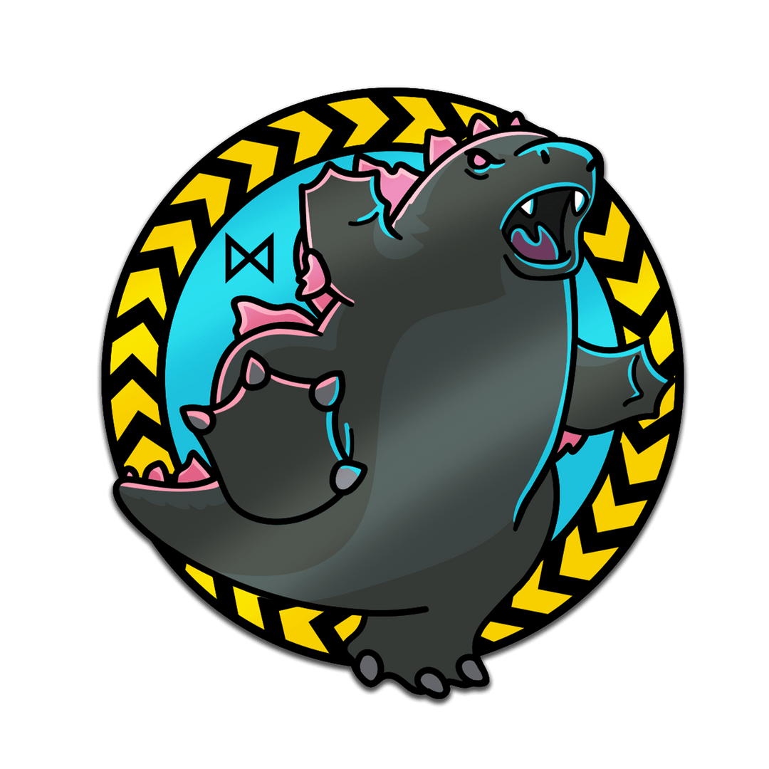 Godzilla X Kong: The New Empire Godzilla Chibi AR Pin - Pinfinity - Augmented Reality Collectible Pins