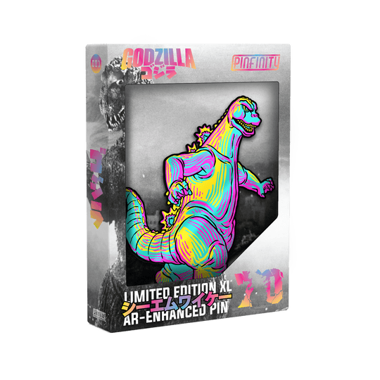 Godzilla XL CMYK Edition AR Pin (Showa Era) - Pinfinity - Augmented Reality Collectible Pins