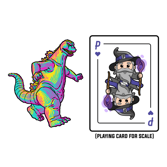 Godzilla XL CMYK Edition AR Pin (Showa Era) - Pinfinity - Augmented Reality Collectible Pins