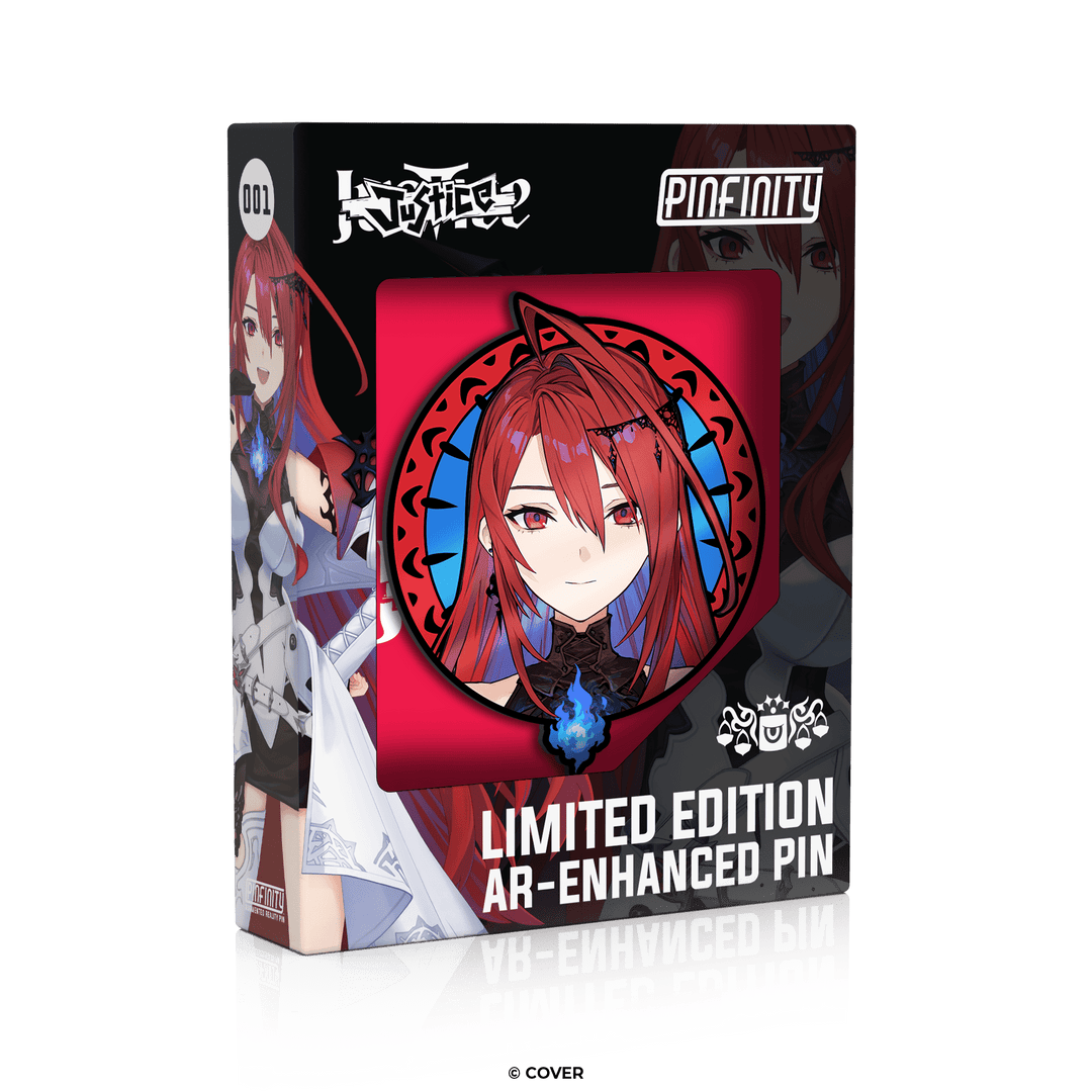 hololive English - Justice - Elizabeth Rose Bloodflame - Pinfinity - Augmented Reality Collectible Pins