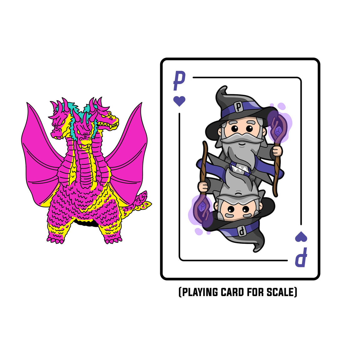 King Ghidorah Showa Era CMYK Edition AR Pin - Pinfinity - Augmented Reality Collectible Pins