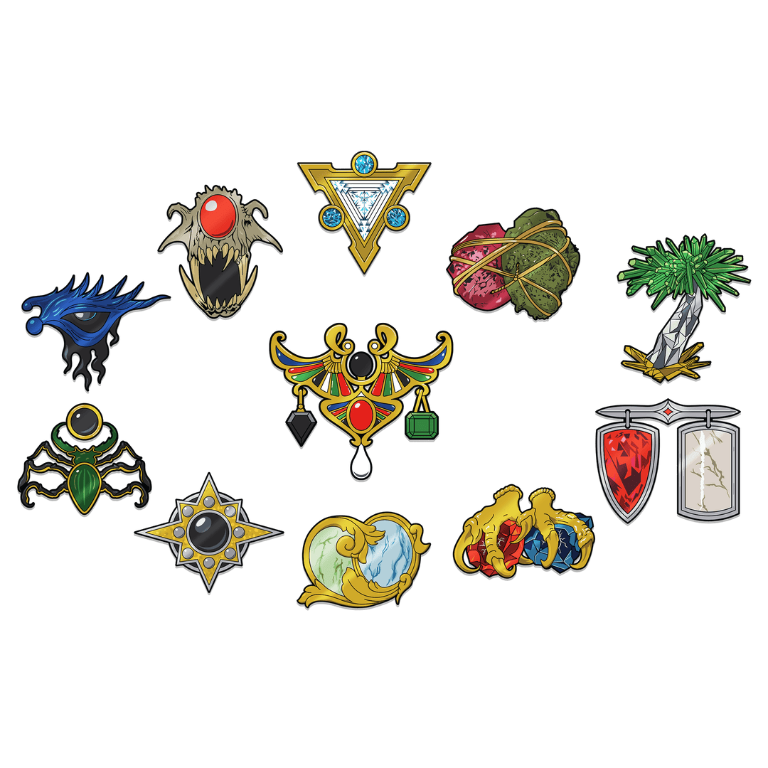 Magic: The Gathering - Allied and Enemy Signets Pin Set Bundle + Arcane Signet - Pinfinity - Augmented Reality Collectible Pins