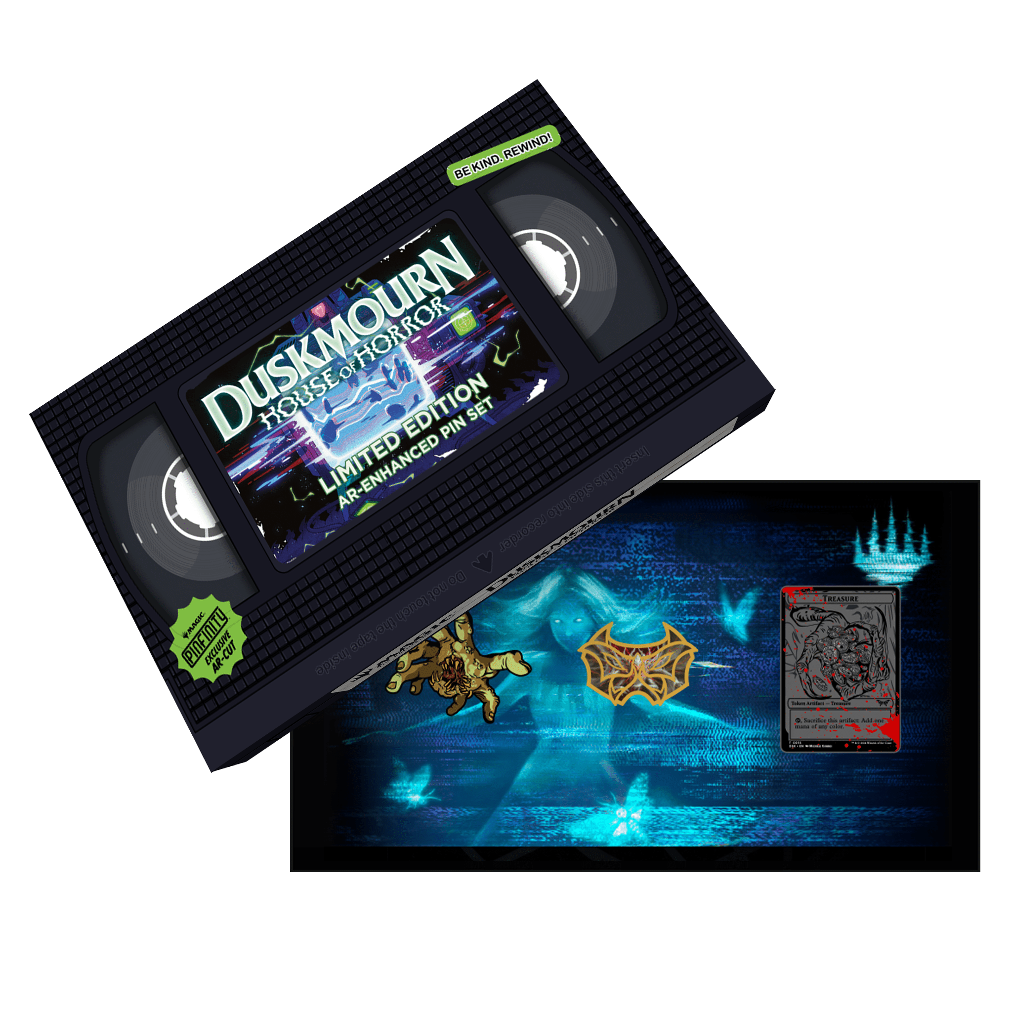 Magic: The Gathering - Duskmourn AR Pin Set - Pinfinity - Augmented Reality Collectible Pins