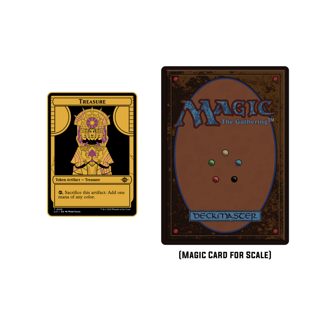 Magic: The Gathering - Lost Caverns of Ixalan Metal Treasure Serialized Token - Pinfinity - Augmented Reality Collectible Pins