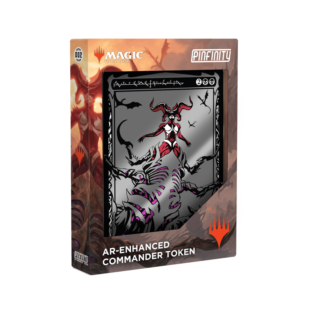 Magic: The Gathering - Member's Exclusive Sheoldred the Apocalypse (Phyrexian) Commander Token - Pinfinity - Augmented Reality Collectible Pins