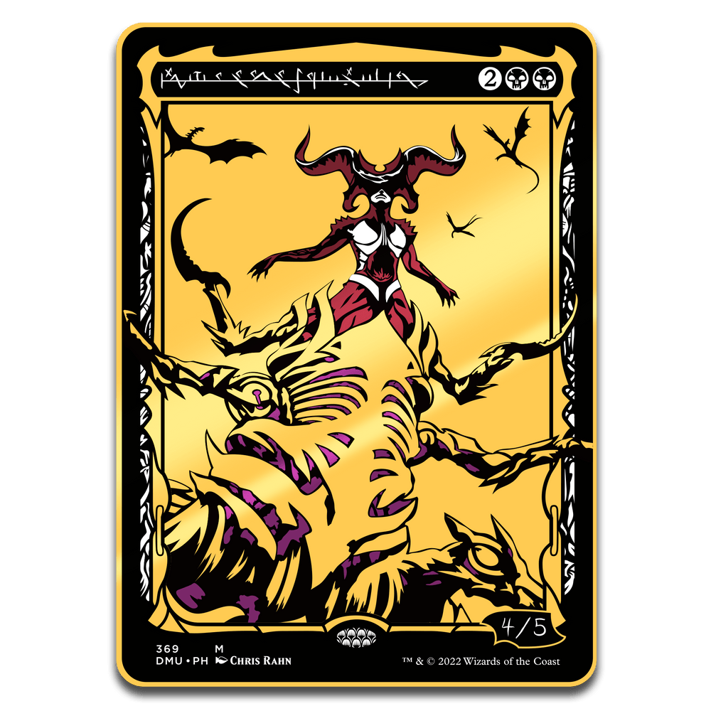 Magic: The Gathering - Sheoldred the Apocalypse (Phyrexian) Commander Token - Pinfinity - Augmented Reality Collectible Pins