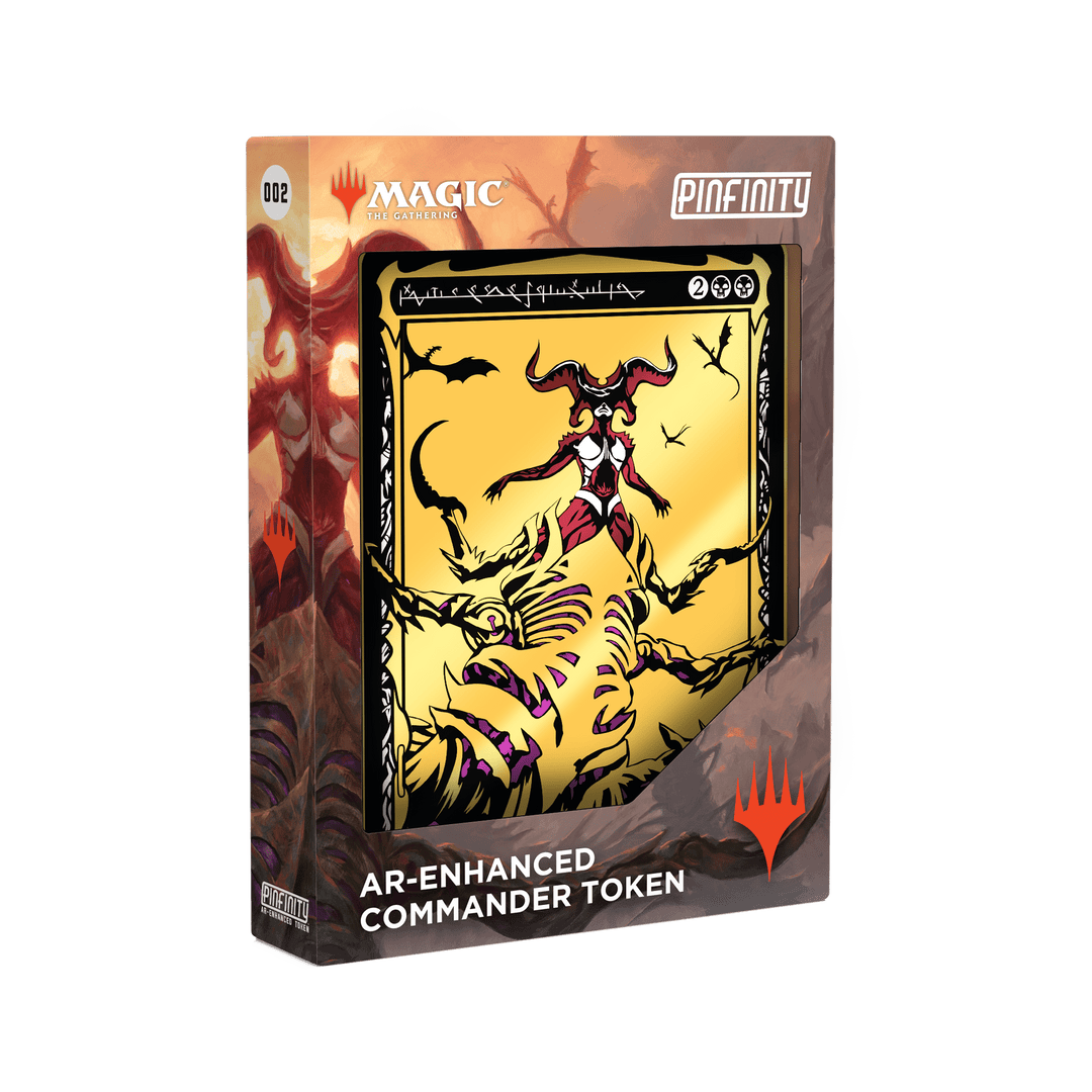 Magic: The Gathering - Sheoldred the Apocalypse (Phyrexian) Commander Token - Pinfinity - Augmented Reality Collectible Pins