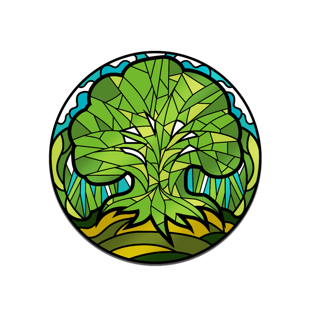 Magic: the Gathering - Stained Glass Forest Pin - Pinfinity - Augmented Reality Collectible Pins