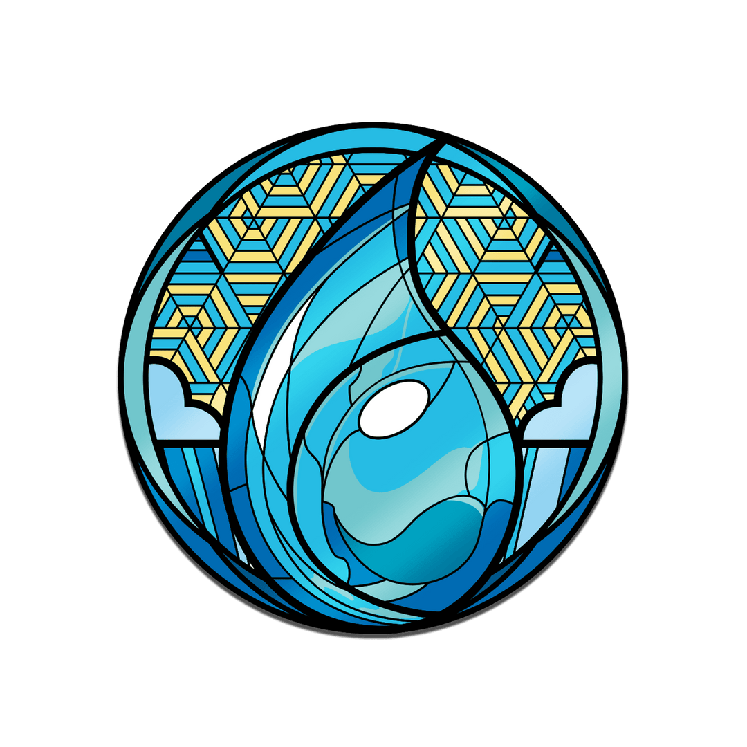 Magic: the Gathering - Stained Glass Island Pin - Pinfinity - Augmented Reality Collectible Pins