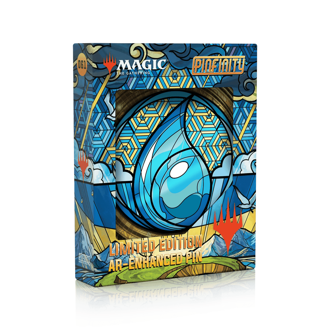 Magic: the Gathering - Stained Glass Island Pin - Pinfinity - Augmented Reality Collectible Pins