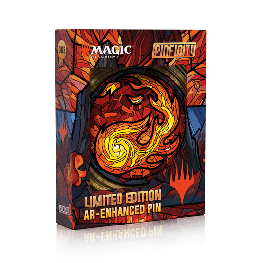 Magic: the Gathering - Stained Glass Mountain Pin - Pinfinity - Augmented Reality Collectible Pins