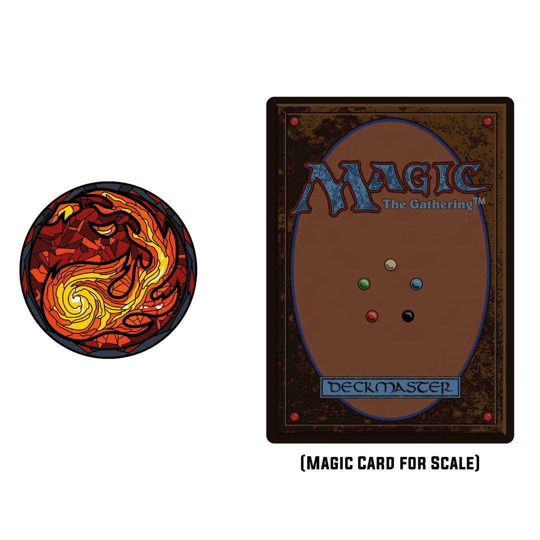 Magic: the Gathering - Stained Glass Mountain Pin - Pinfinity - Augmented Reality Collectible Pins