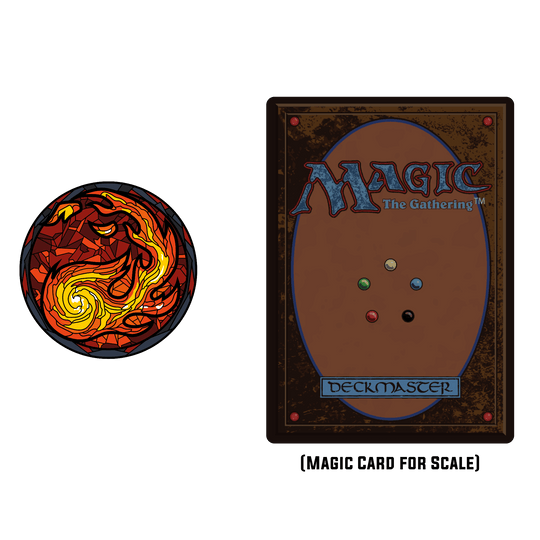 Magic: the Gathering - Stained Glass Mountain Pin - Pinfinity - Augmented Reality Collectible Pins