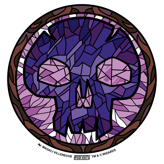 Magic: the Gathering - Stained Glass Swamp Island 3” AR Sticker - Pinfinity - Augmented Reality Collectible Pins
