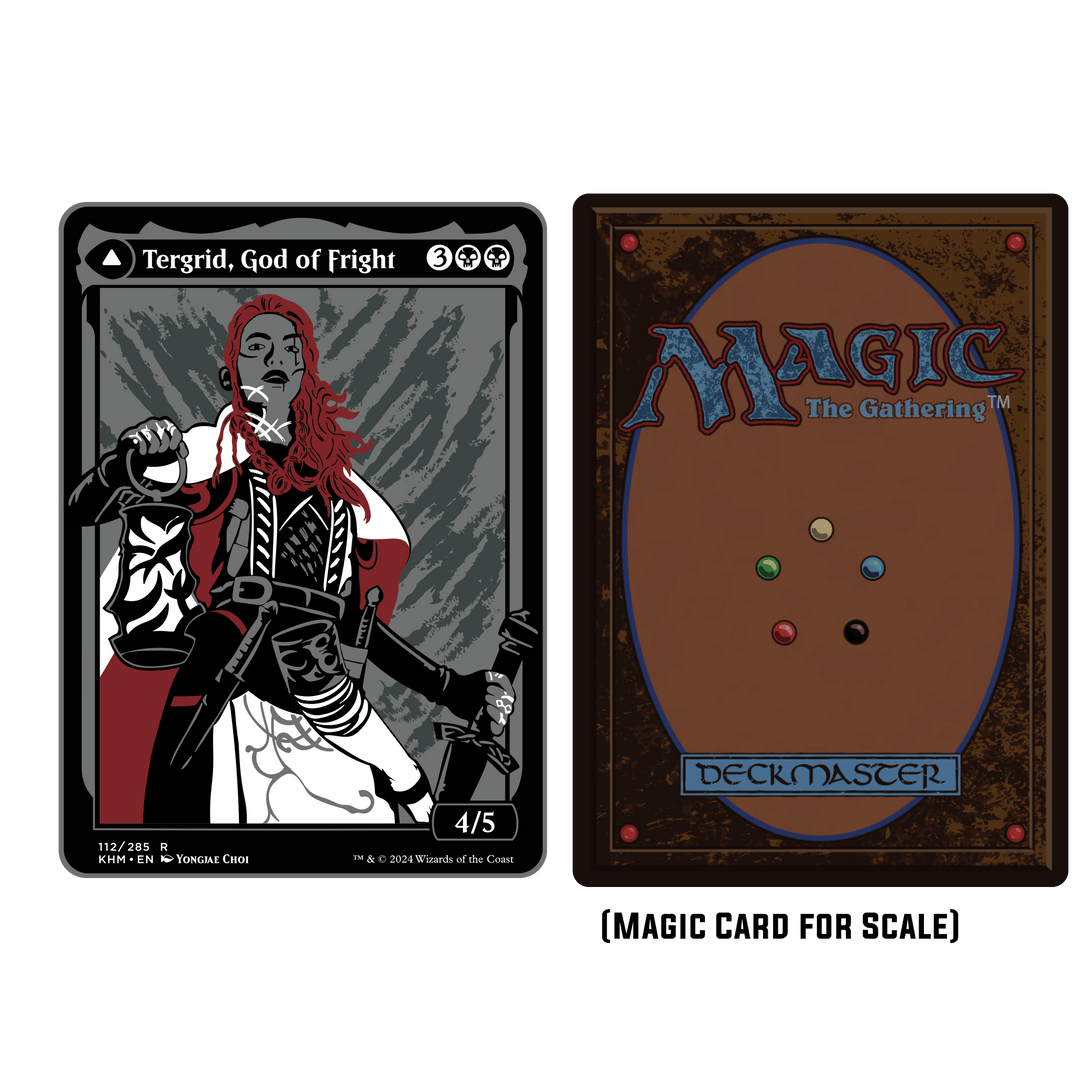 Magic: The Gathering - Tegrid God of Fright Commander Token (Double Sided) - Pinfinity - Augmented Reality Collectible Pins