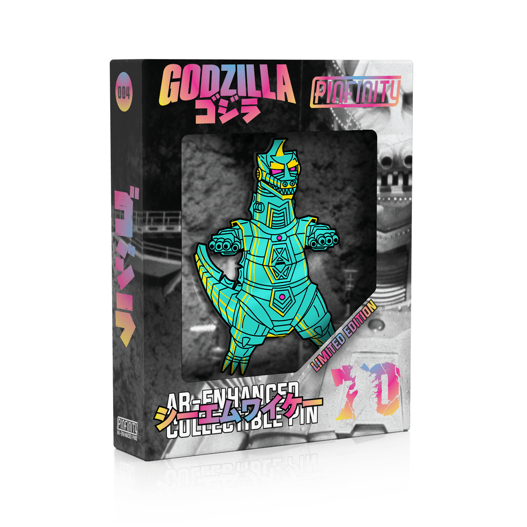 Mechagodzilla Showa Era CMYK Edition AR Pin - Pinfinity - Augmented Reality Collectible Pins
