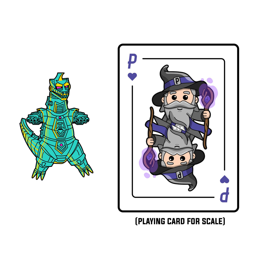 Mechagodzilla Showa Era CMYK Edition AR Pin - Pinfinity - Augmented Reality Collectible Pins