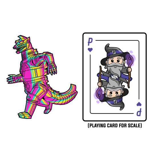 Mechagodzilla XL CMYK Edition AR Pin (Showa Era) - Pinfinity - Augmented Reality Collectible Pins