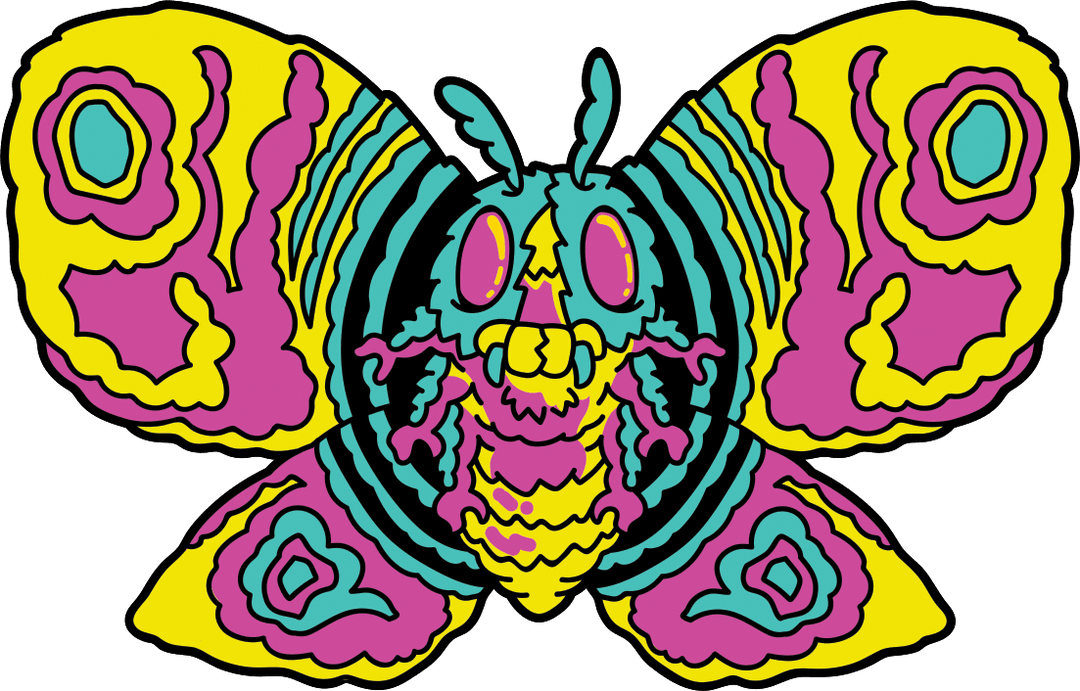 Mothra Showa Era CMYK Edition AR Pin - Pinfinity - Augmented Reality Collectible Pins