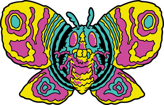 Mothra Showa Era CMYK Edition AR Pin - Pinfinity - Augmented Reality Collectible Pins