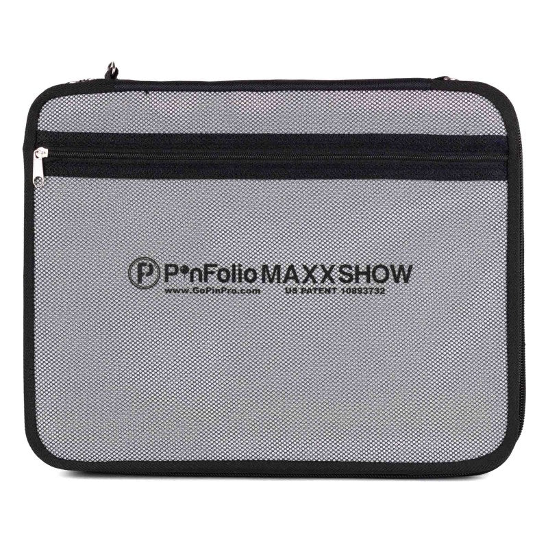 PinFolio® Maxx SHOW – Enamel Pin Display & Trading Case | 3 Stick'N'Go® Surfaces | Holds Up to 180 1" Pins - Pinfinity - Augmented Reality Collectible Pins