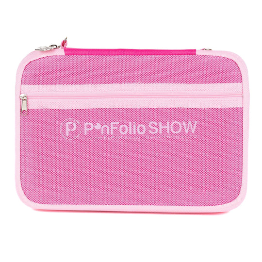 PinFolio® Show – Portable Enamel Pin Display and Storage Case with Stick'N'Go® Technology, Holds 100 Pins, Clear Front Window, Adjustable Strap - Pinfinity - Augmented Reality Collectible Pins