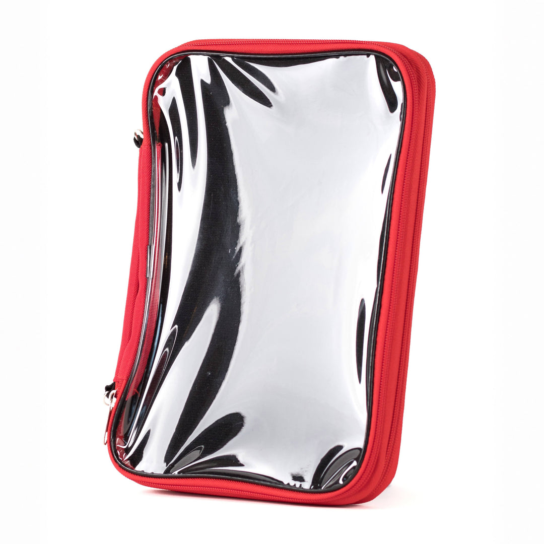 PinFolio® Show – Portable Enamel Pin Display and Storage Case with Stick'N'Go® Technology, Holds 100 Pins, Clear Front Window, Adjustable Strap - Pinfinity - Augmented Reality Collectible Pins