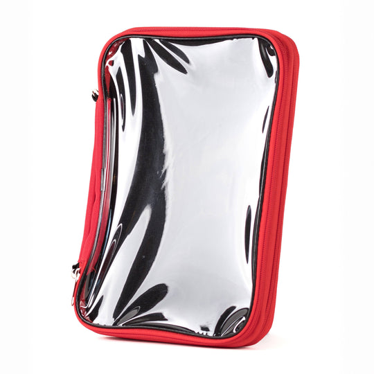 PinFolio® Show – Portable Enamel Pin Display and Storage Case with Stick'N'Go® Technology, Holds 100 Pins, Clear Front Window, Adjustable Strap - Pinfinity - Augmented Reality Collectible Pins