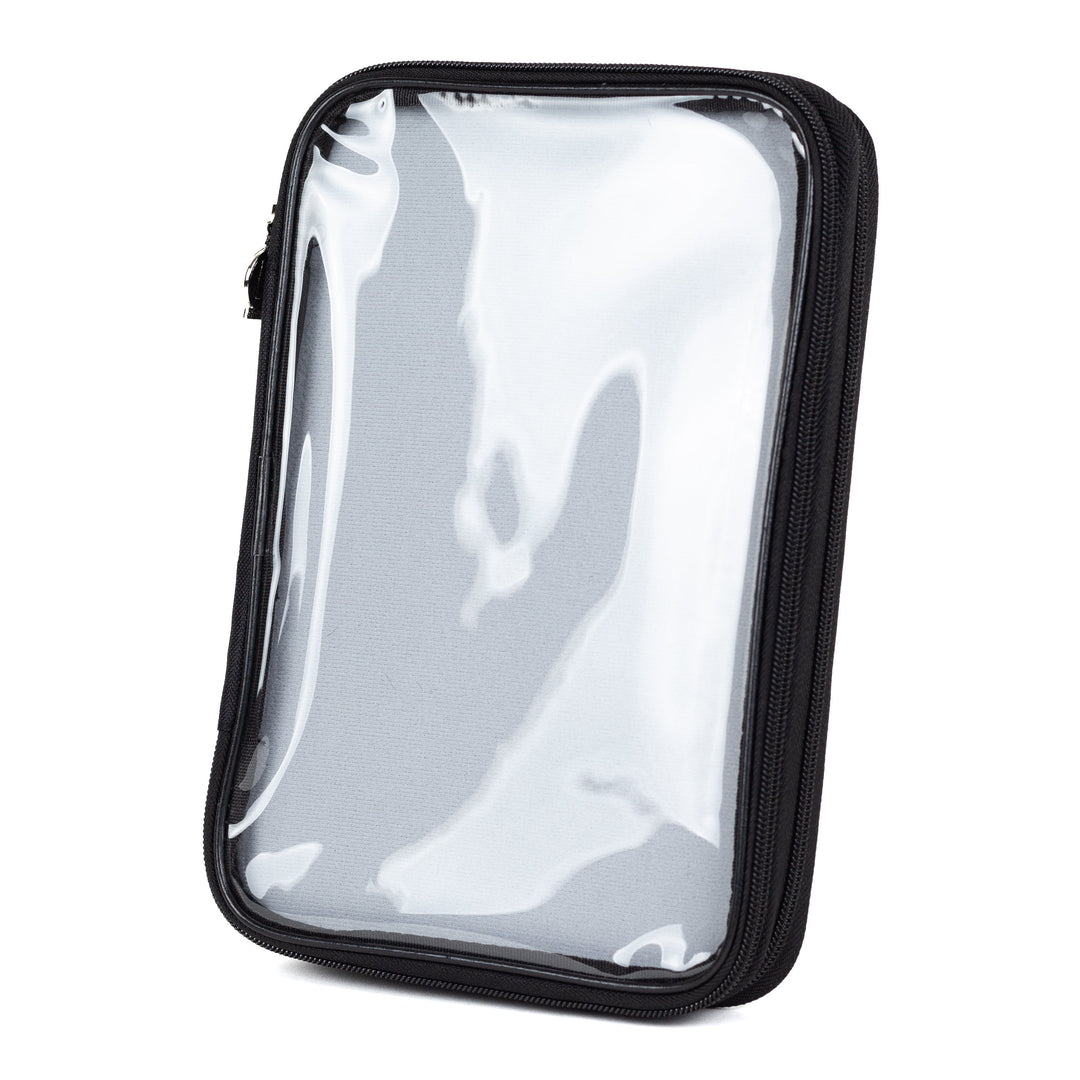 PinFolio® Show – Portable Enamel Pin Display and Storage Case with Stick'N'Go® Technology, Holds 100 Pins, Clear Front Window, Adjustable Strap - Pinfinity - Augmented Reality Collectible Pins