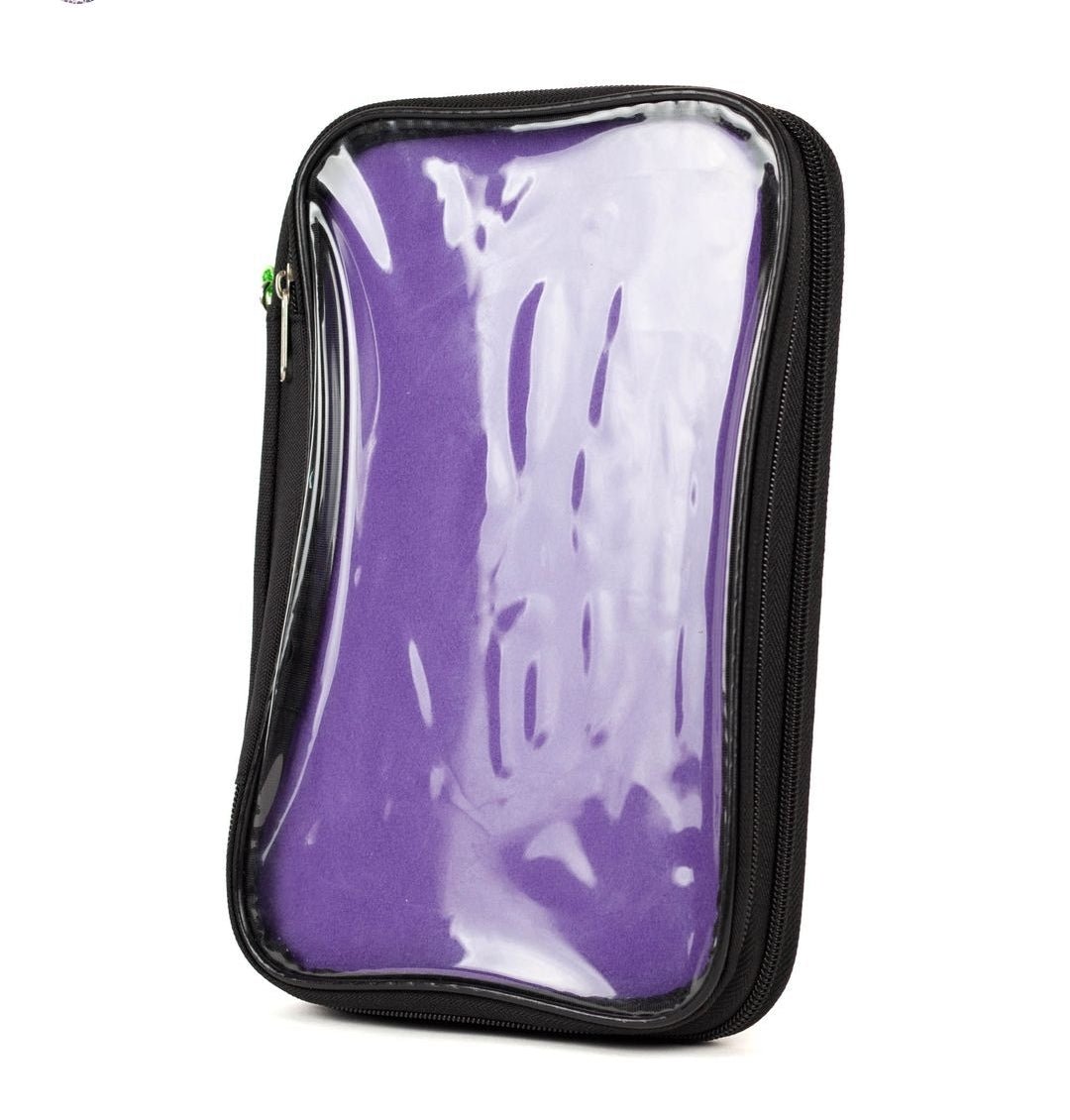 PinFolio® Show – Portable Enamel Pin Display and Storage Case with Stick'N'Go® Technology, Holds 100 Pins, Clear Front Window, Adjustable Strap - Pinfinity - Augmented Reality Collectible Pins