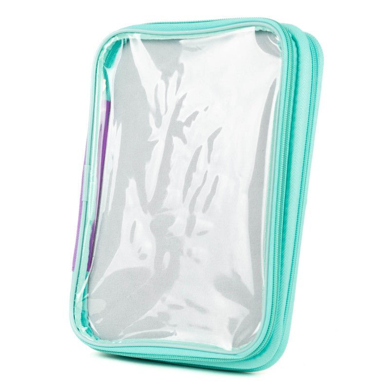 PinFolio® Show – Portable Enamel Pin Display and Storage Case with Stick'N'Go® Technology, Holds 100 Pins, Clear Front Window, Adjustable Strap - Pinfinity - Augmented Reality Collectible Pins